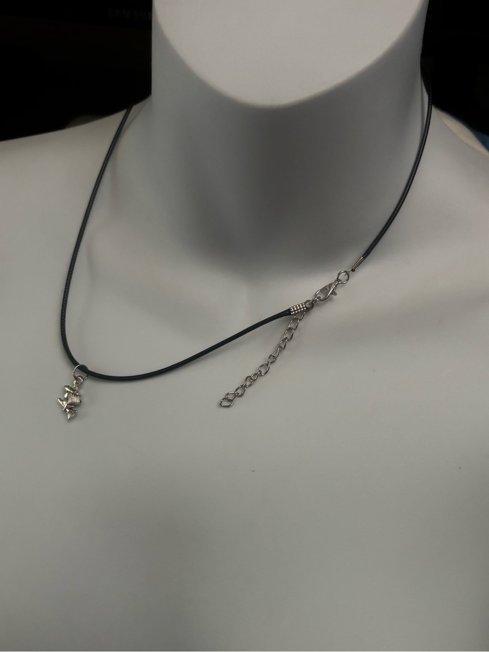 (3 for $10) Silver Witch Adjustable Black Cord Charm Necklace - Picture 4 of 4